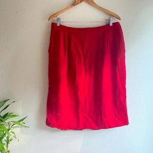 VINTAGE RED MIDI SKIRT SIZE 27” Waist